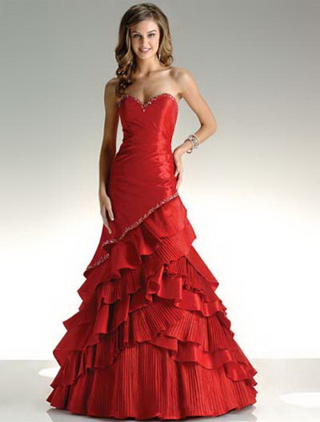 Модели на червени рокли
