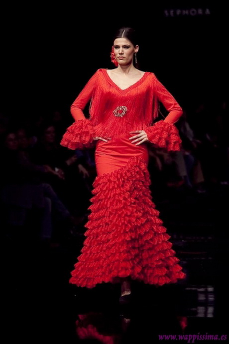traje-de-flamenca-rojo-57-10 Фламинго червен костюм