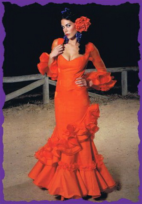 traje-de-flamenca-rojo-57-8 Фламинго червен костюм