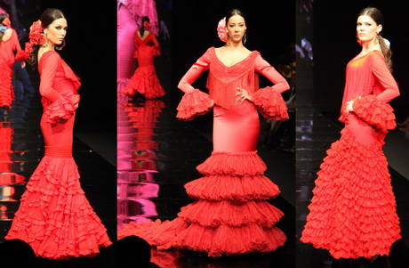 trajes-de-flamenca-en-rojo-21-14 Фламинго костюми в червено