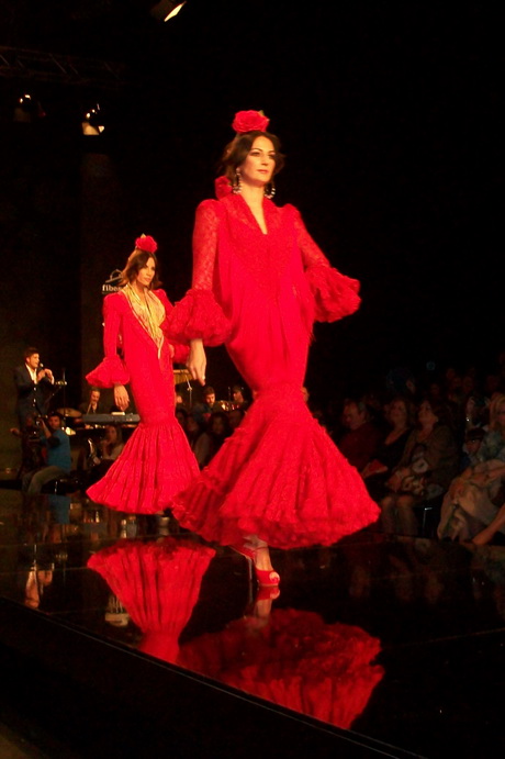 trajes-de-flamenca-en-rojo-21-6 Фламинго костюми в червено