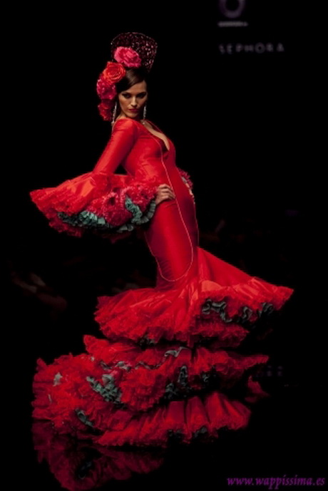 trajes-flamenca-rojo-69-13 Червено фламинго костюми