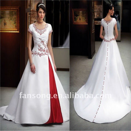 vestido-blanco-con-rojo-29-15 Бяла рокля с червено