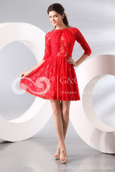 vestido-de-coctel-rojo-96-11 Червена коктейлна рокля