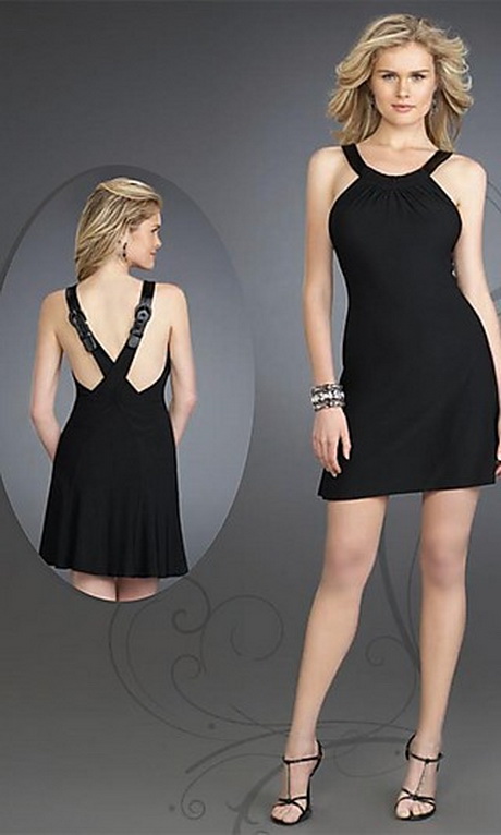 vestido-negro-elegante-96-20 Елегантна черна рокля