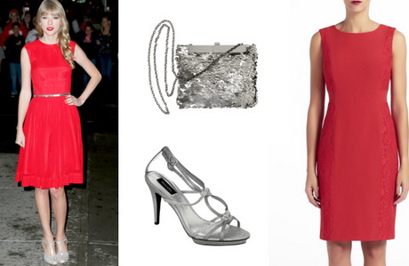 vestido-rojo-con-zapatos-plateados-49-7 Червена рокля със сребърни обувки