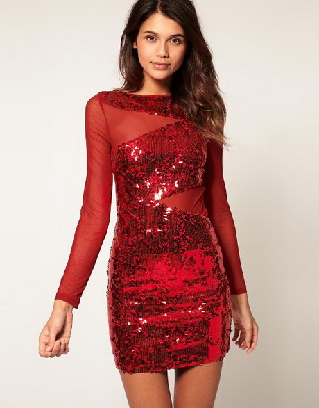 vestido-rojo-de-lentejuelas-51-3 Червена рокля с пайети