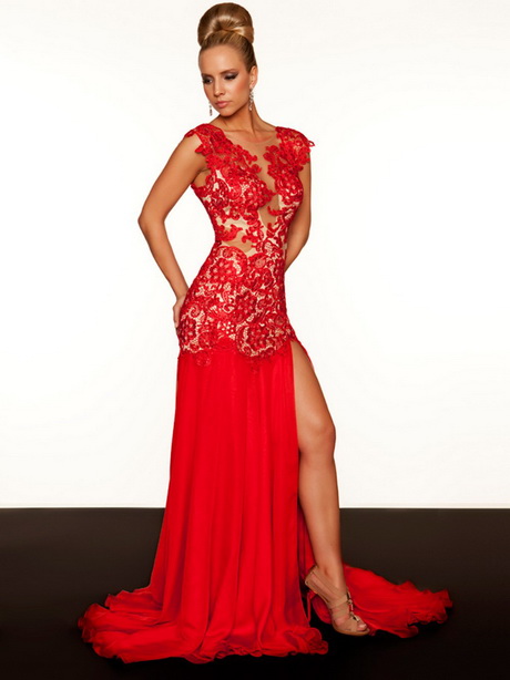vestido-rojo-de-noche-16-13 Червена вечерна рокля