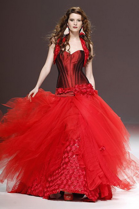 vestido-rojo-de-novia-10-17 Червена сватбена рокля