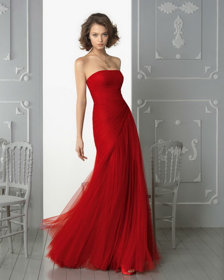 vestido-rojo-strapless-87-11 Червена рокля без презрамки