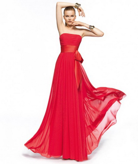 vestido-rojo-strapless-87-13 Червена рокля без презрамки