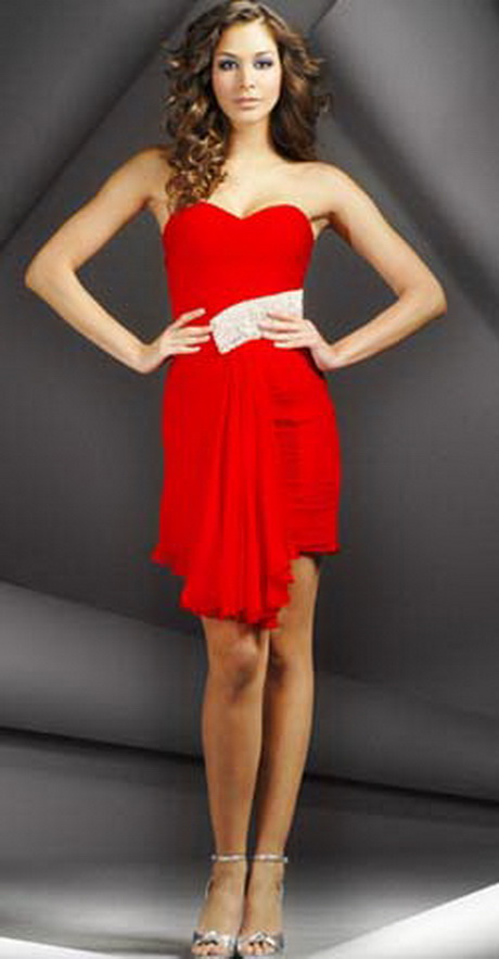 vestido-strapless-rojo-23-18 Червена рокля без презрамки