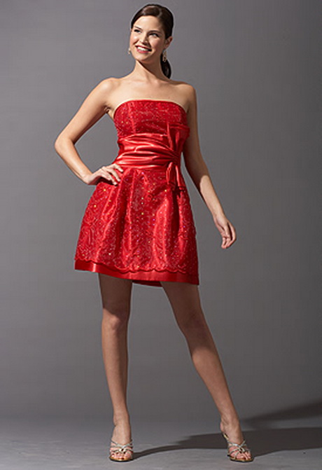 Червени модни рокли