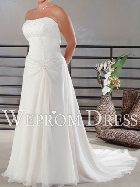 vestidos-de-novia-strapless-para-gorditas-59-18 Сватбени рокли без презрамки за Закръглени