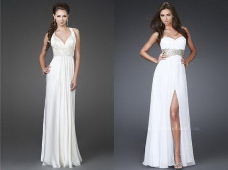 Бели елегантни рокли