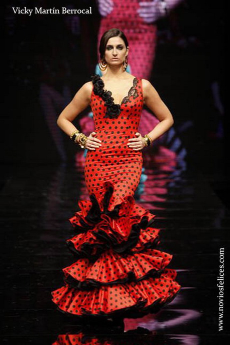 vestidos-flamenca-rojo-90-11 Червено фламинго рокли