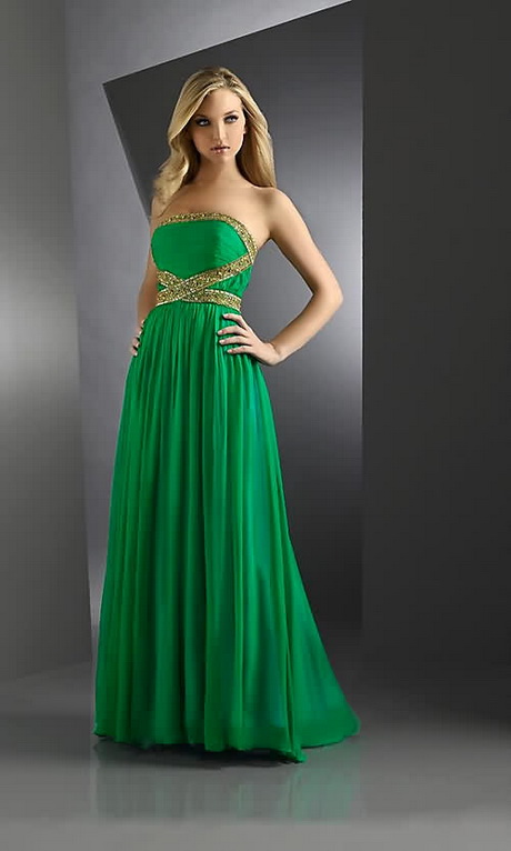 Зелени дълги рокли