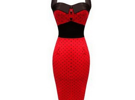 vestidos-negro-con-rojo-30-11 Черни рокли с червено