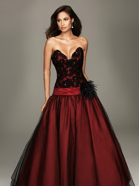 vestidos-negros-con-rojo-63-2 Черни рокли с червено