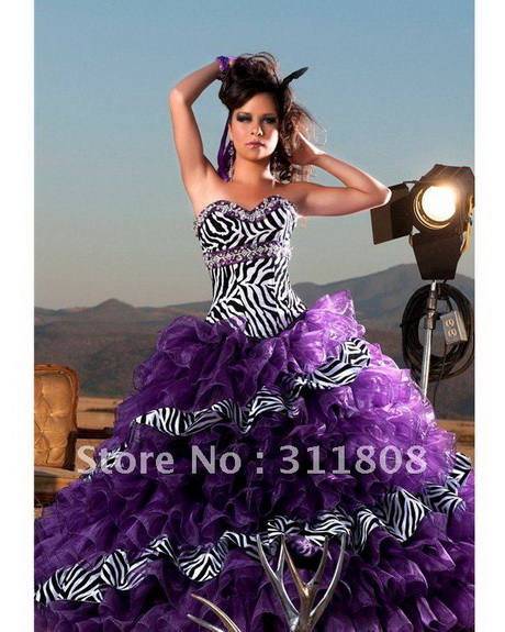 Zebra quinceanera dresses