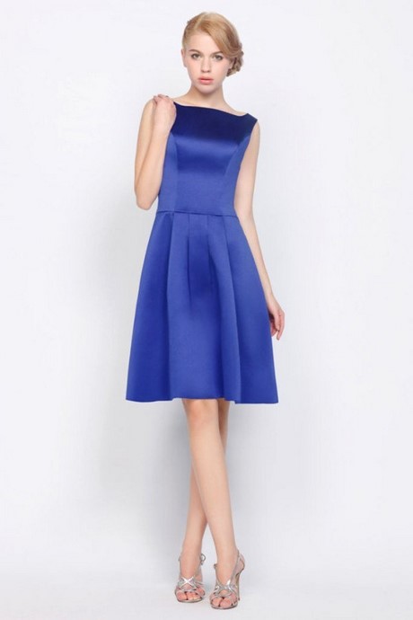Синя коктейлна рокля