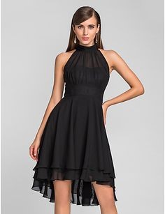 vestido-de-gasa-negro-17_18 Черна шифонна рокля