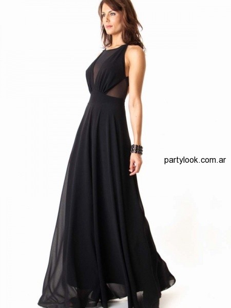 vestido-de-gasa-negro-17_3 Черна шифонна рокля