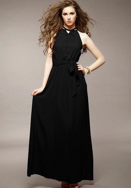 vestido-de-gasa-negro-17_4 Черна шифонна рокля