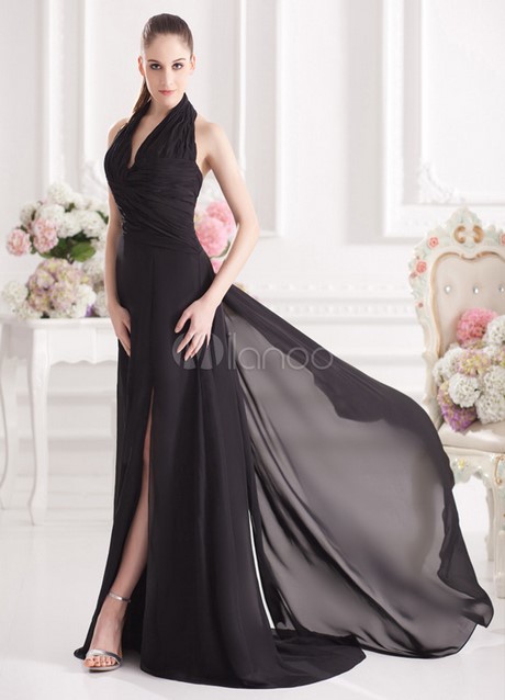 vestido-de-gasa-negro-17_8 Черна шифонна рокля