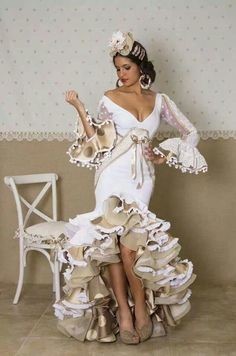 vestido-flamenca-blanco-71 Бяла рокля фламинго