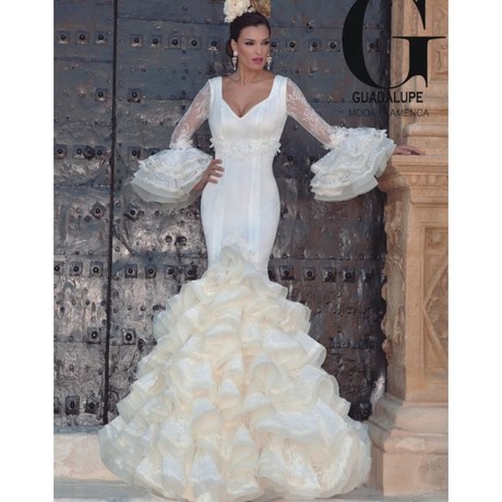 vestido-flamenca-blanco-71_4 Бяла рокля фламинго