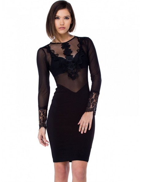 vestido-negro-con-mangas-45_14 Черна рокля с ръкави