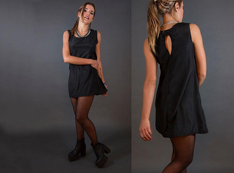 vestido-negro-medias-02 Черна рокля чорапи
