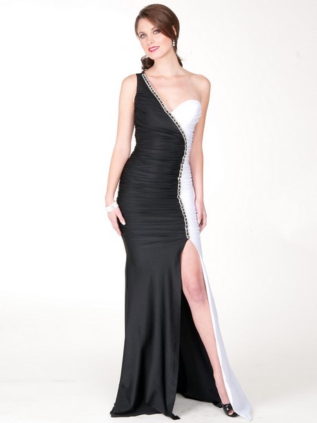 vestidos-de-noche-blanco-con-negro-98_15 Бели вечерни рокли с черно