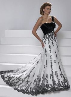 vestidos-de-novia-blanco-con-negro-08_9 Бели сватбени рокли с черно