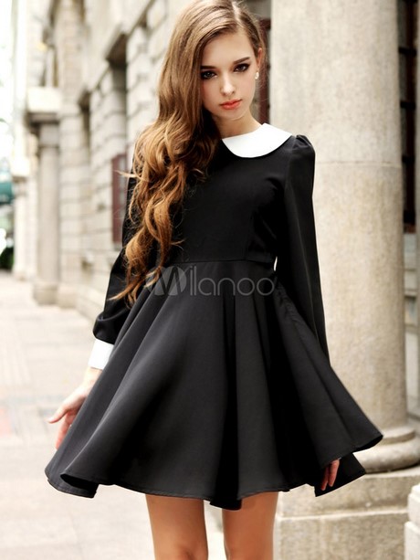 vestido-negro-corto-manga-larga-19_5 Къса черна рокля с дълъг ръкав