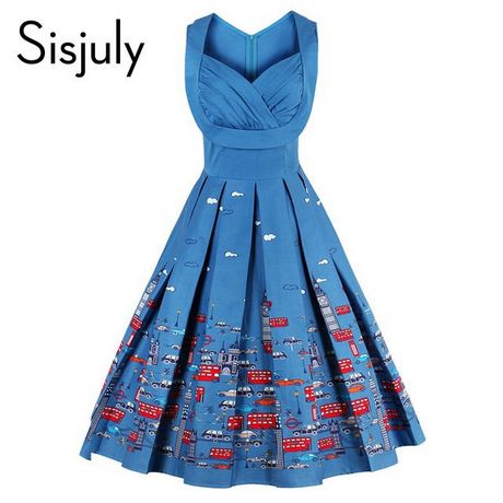 vestido-vintage-azul-15_6 Синя реколта рокля