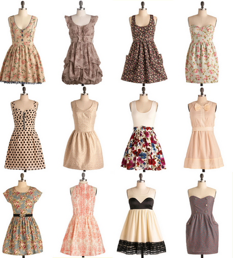 vestidos-moda-vintage-11 Реколта модни рокли