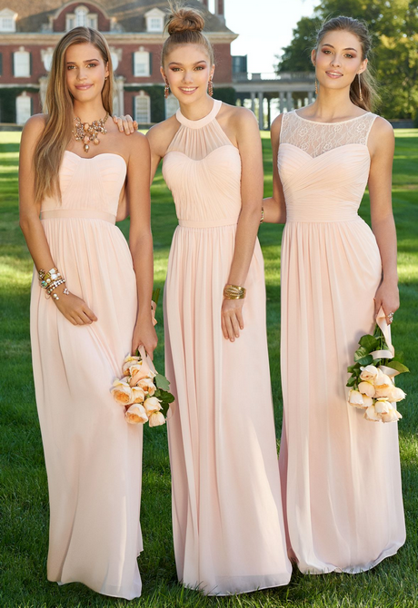 vestidos-de-dama-rosa-17 Розови рокли на булката