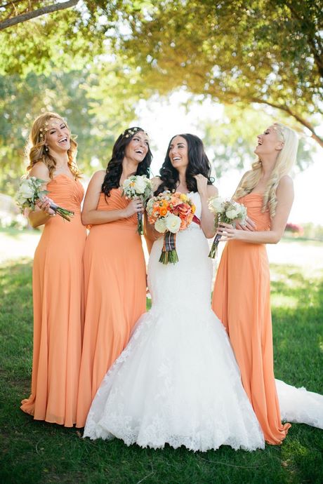 vestidos-naranjas-para-damas-honor-65 Оранжеви шаферски рокли