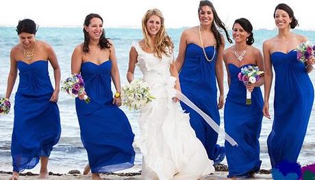 vestidos-para-damas-de-honor-color-azul-55 Шаферски рокли син цвят