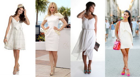 Бяла рокля обувки