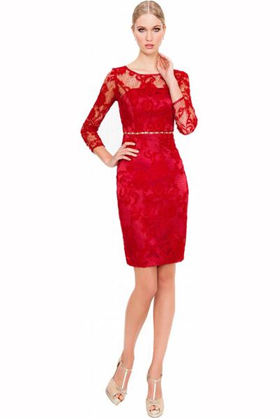 vestido-rojo-recto-65_18 Права червена рокля
