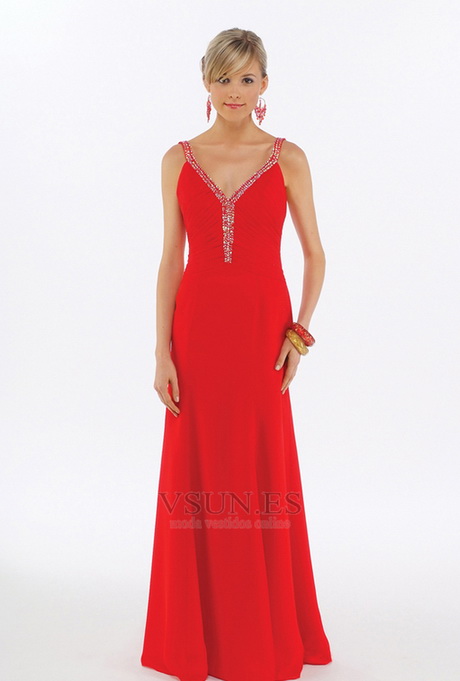 vestido-rojo-recto-65_8 Права червена рокля