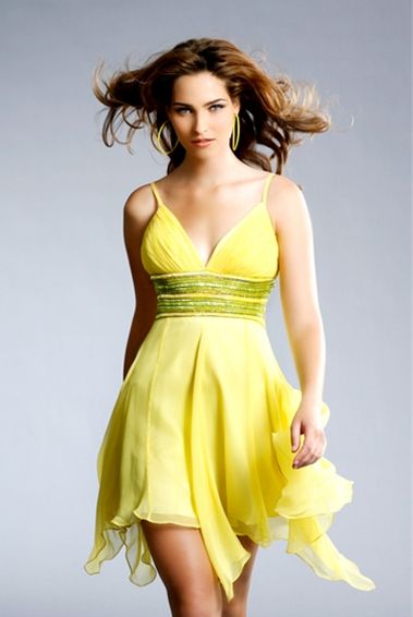 vestidos-cortos-amarillos-72 Жълти къси рокли