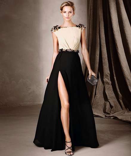 vestido-beige-y-negro-63_9 Бежова и черна рокля