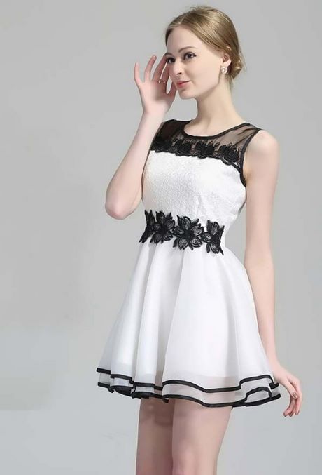 vestido-blanco-con-encaje-negro-32_11 Бяла рокля с черна дантела
