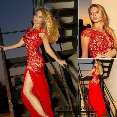 vestido-fiesta-rojo-encaje-67_7 Червена дантелена рокля