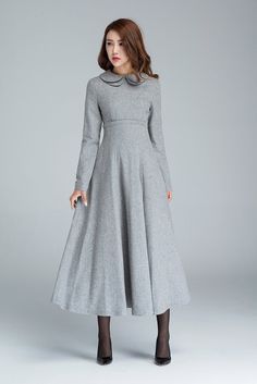 vestido-gris-largo-casual-23_12 Ежедневна дълга сива рокля