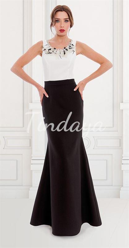 vestido-largo-blanco-y-negro-28_16 Черна и бяла дълга рокля